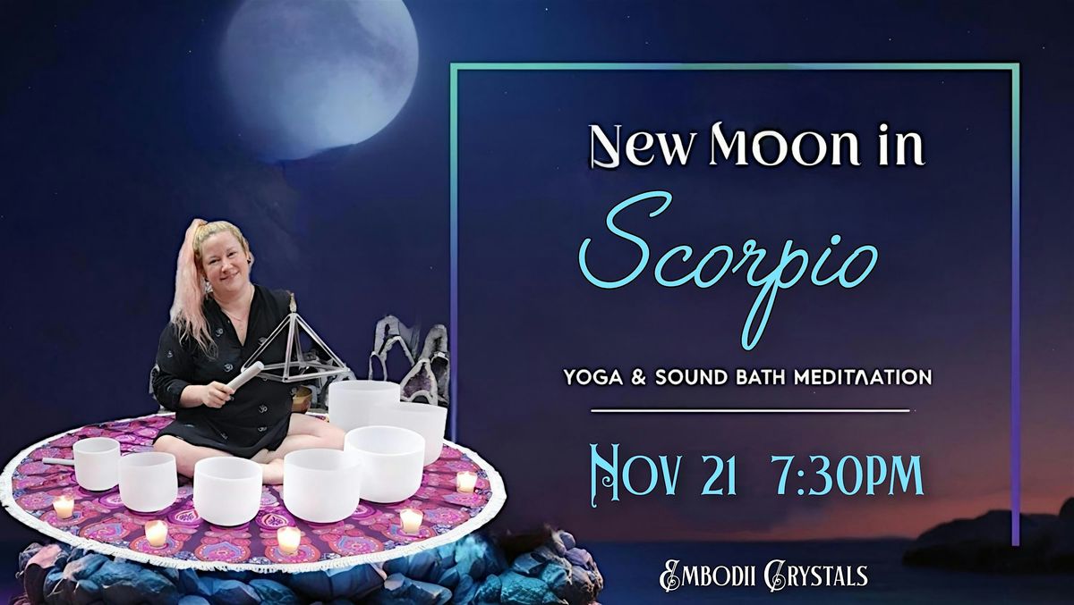 New Moon in Scorpio Yoga Sound Bath, 21 November | Event in Richland Hills | AllEvents