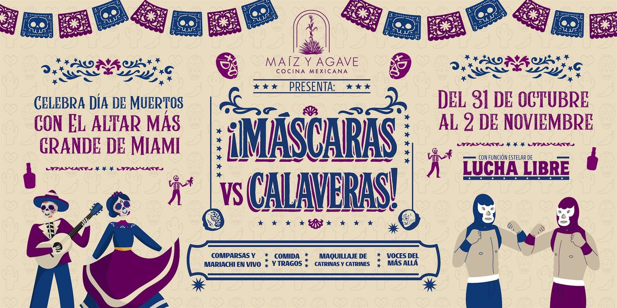 Máscaras VS Calaveras | Día de Muertos, 31 October | Event in Miami | AllEvents