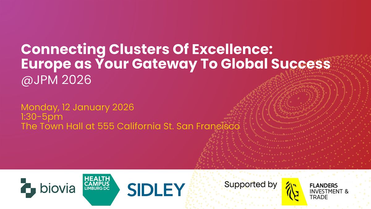 Connecting Clusters Of Excellence: Europe as Your Gateway To Global Success, 12 January | Event in San Francisco