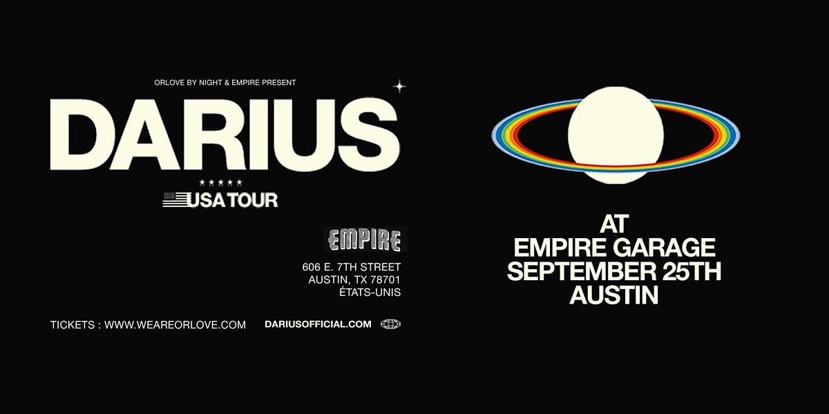 Darius in Austin, 25 September | Event in Austin | AllEvents