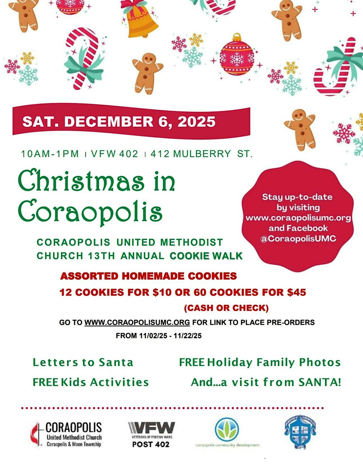 Christmas in Coraopolis Returns December 6, 6 December | Event in Coraopolis | AllEvents