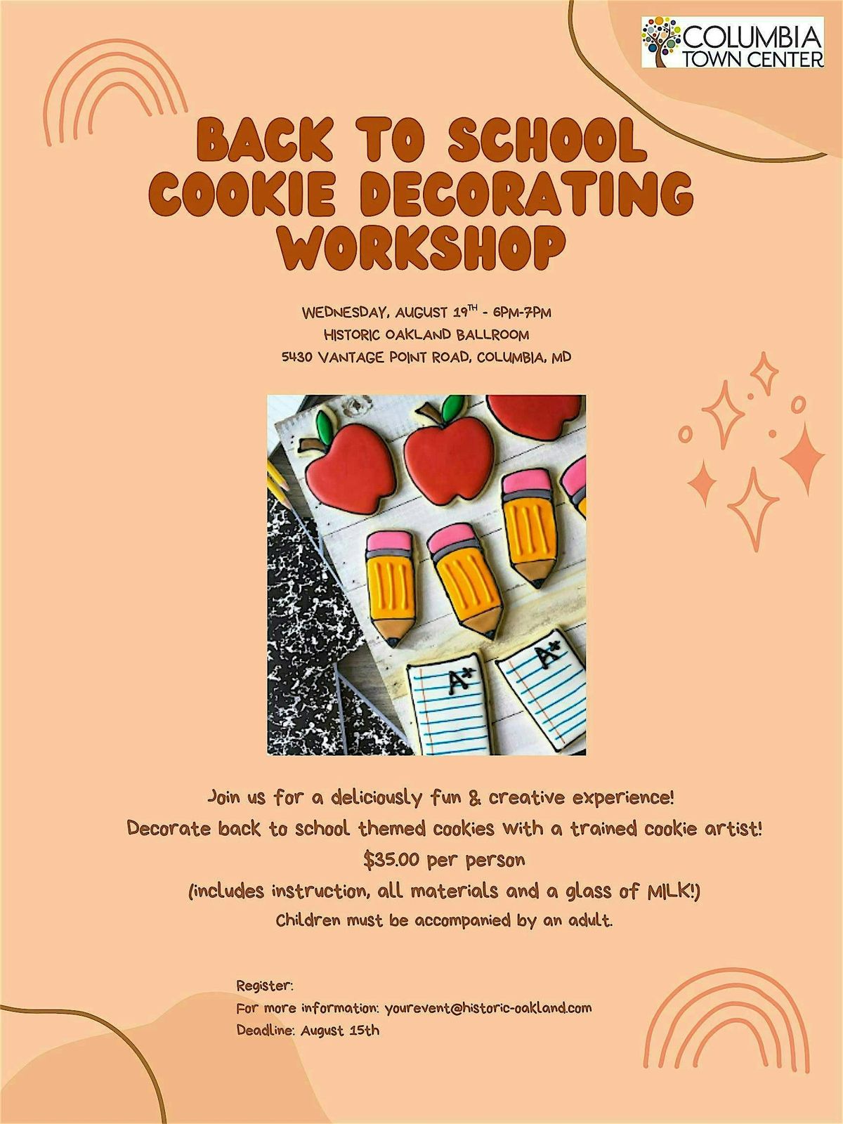 Back to School Cookie Decorating Workshop, 19 August | Event in Columbia | AllEvents