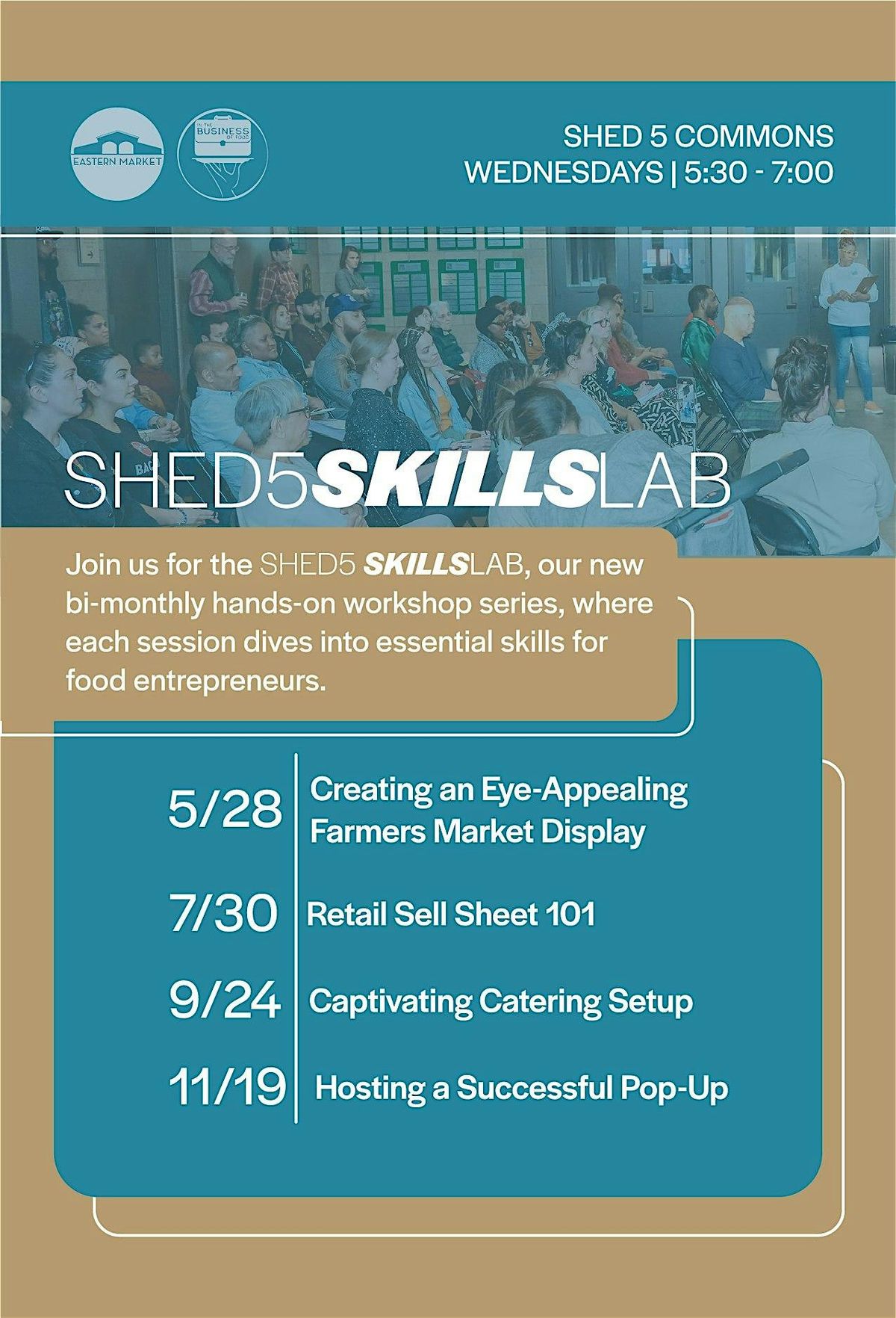 Shed 5 SkillsLab: Captivating Catering Setup, 24 September | Event in Detroit | AllEvents