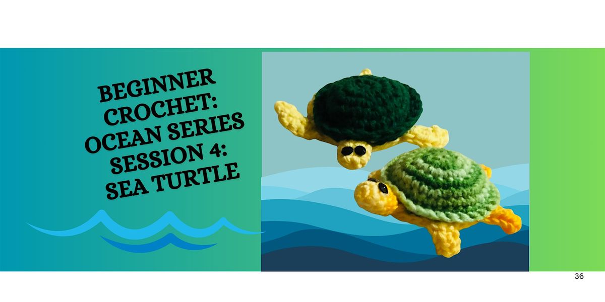 Beginner Crochet Ocean Series- Session 4: Sea Turtle, 16 November | Event in Flagler Beach | AllEvents