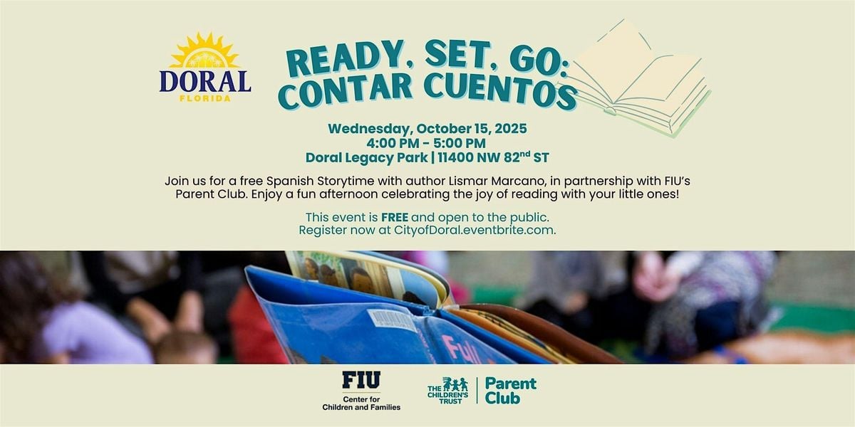 READy, Set, Go: Contar Cuentos, 15 October | Event in Doral | AllEvents