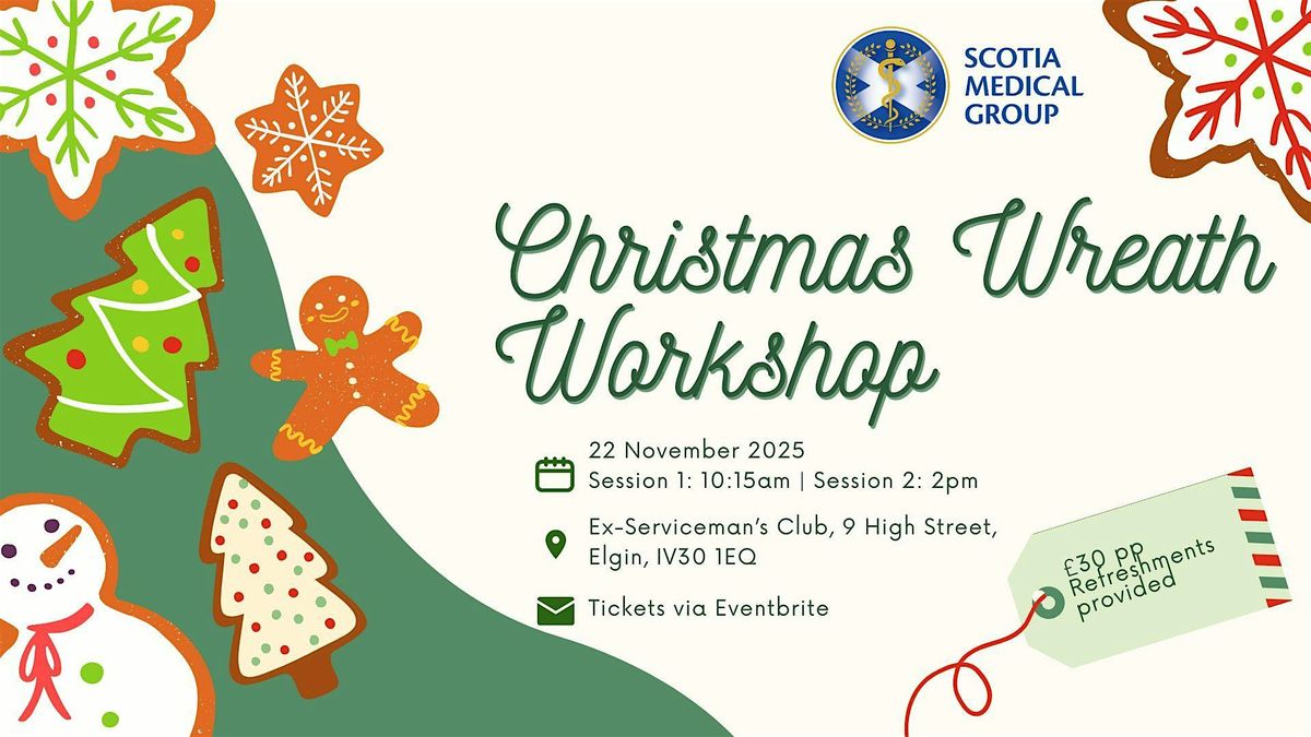 Elgin Christmas wreath workshop, 22 November | Event in Elgin | AllEvents