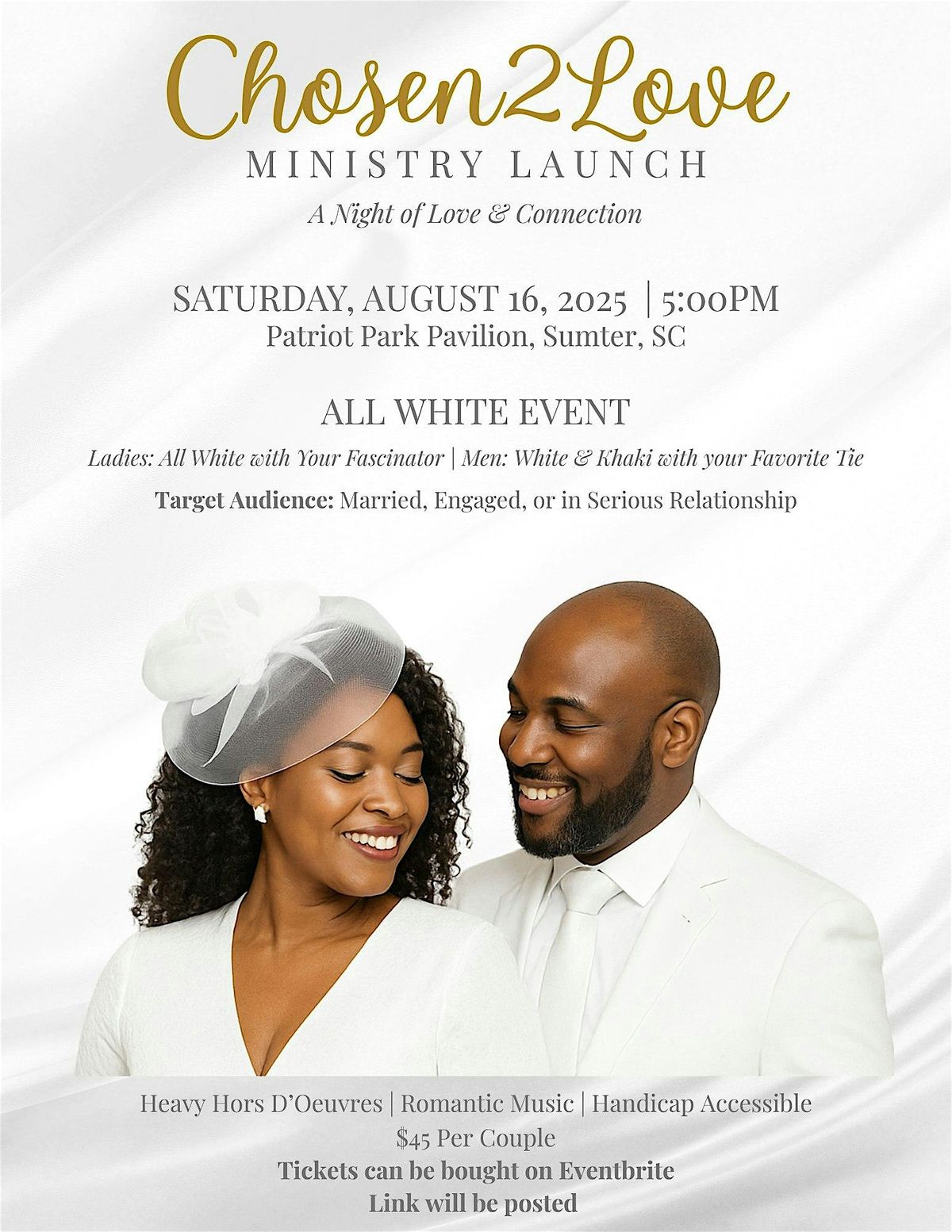 Chosen2Love Ministry Launch: A Night of Love & Connection, 16 August | Event in Sumter | AllEvents