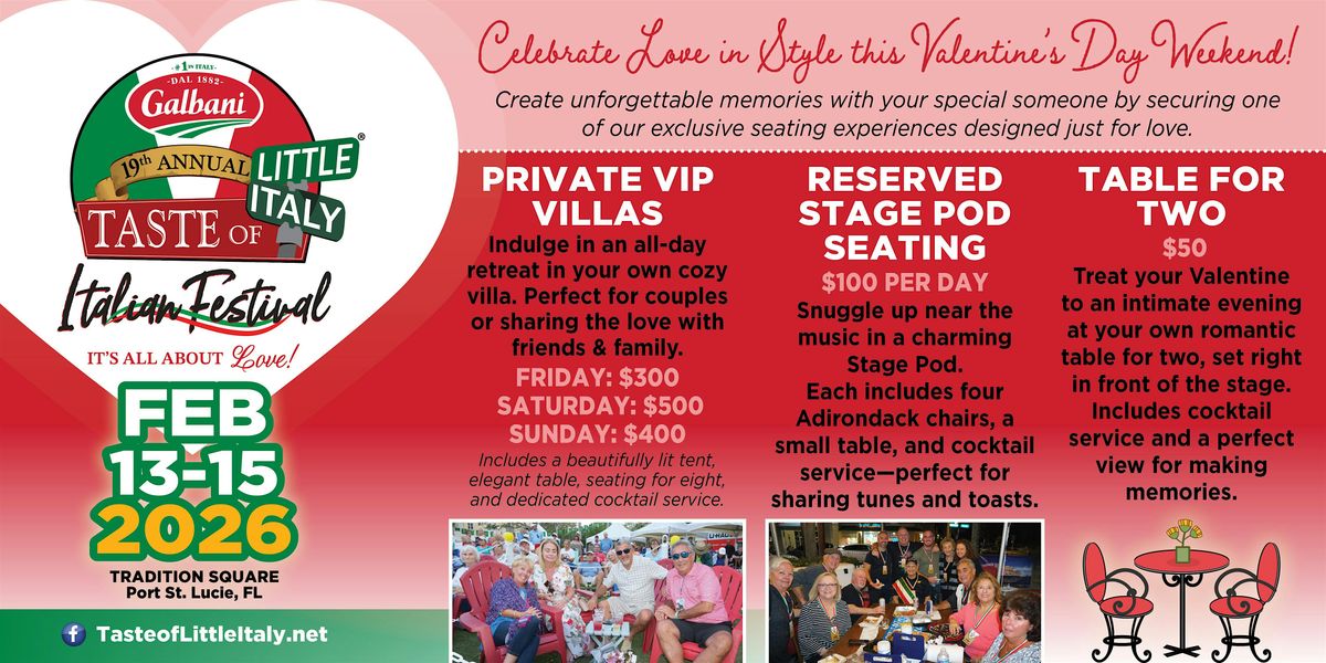 19th Annual Galbani Taste of Little Italy, 13 February | Event in Port St. Lucie | AllEvents