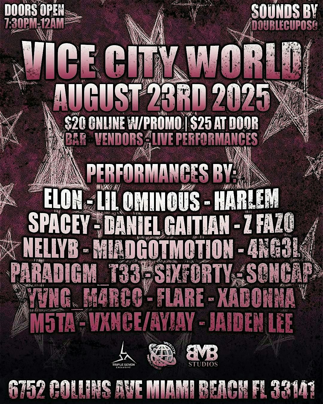 VICE CITY WORLD AUGUST 23RD, 23 August | Event in Miami Beach | AllEvents