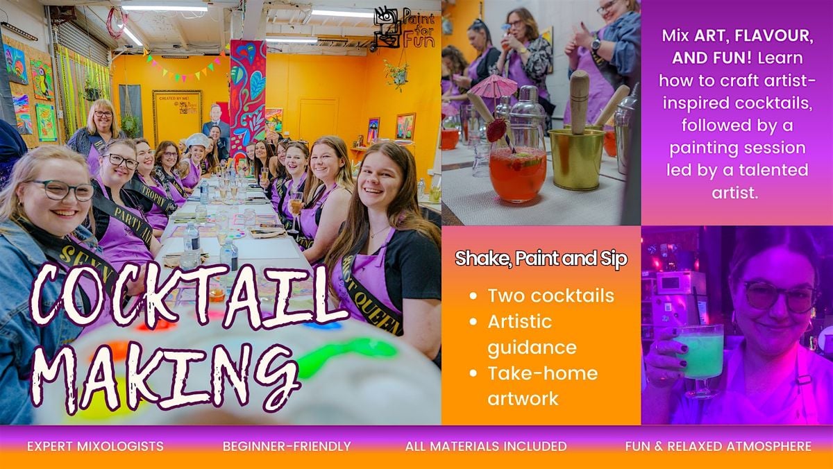 Shake, Sip & Paint - Cocktail Making and Painting Class | Event in Port Melbourne | AllEvents