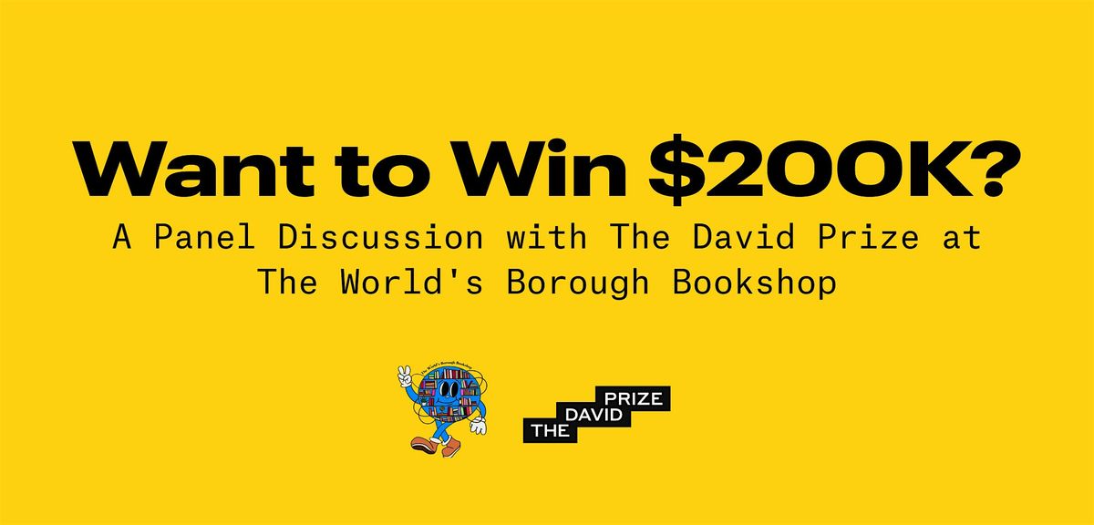 David Prize Q&A, 19 October | Event in Queens | AllEvents