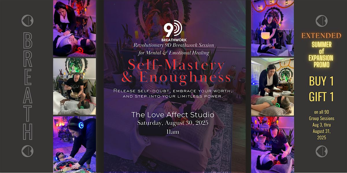 Self-Mastery & Enoughness - 9D Breathwork Journey, 30 August | Event in Dallas | AllEvents