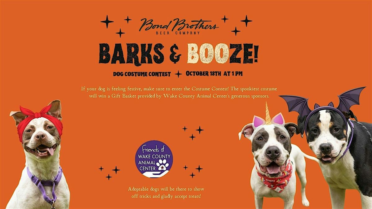 BARKS & BOOZE, 18 October | Event in Cary | AllEvents