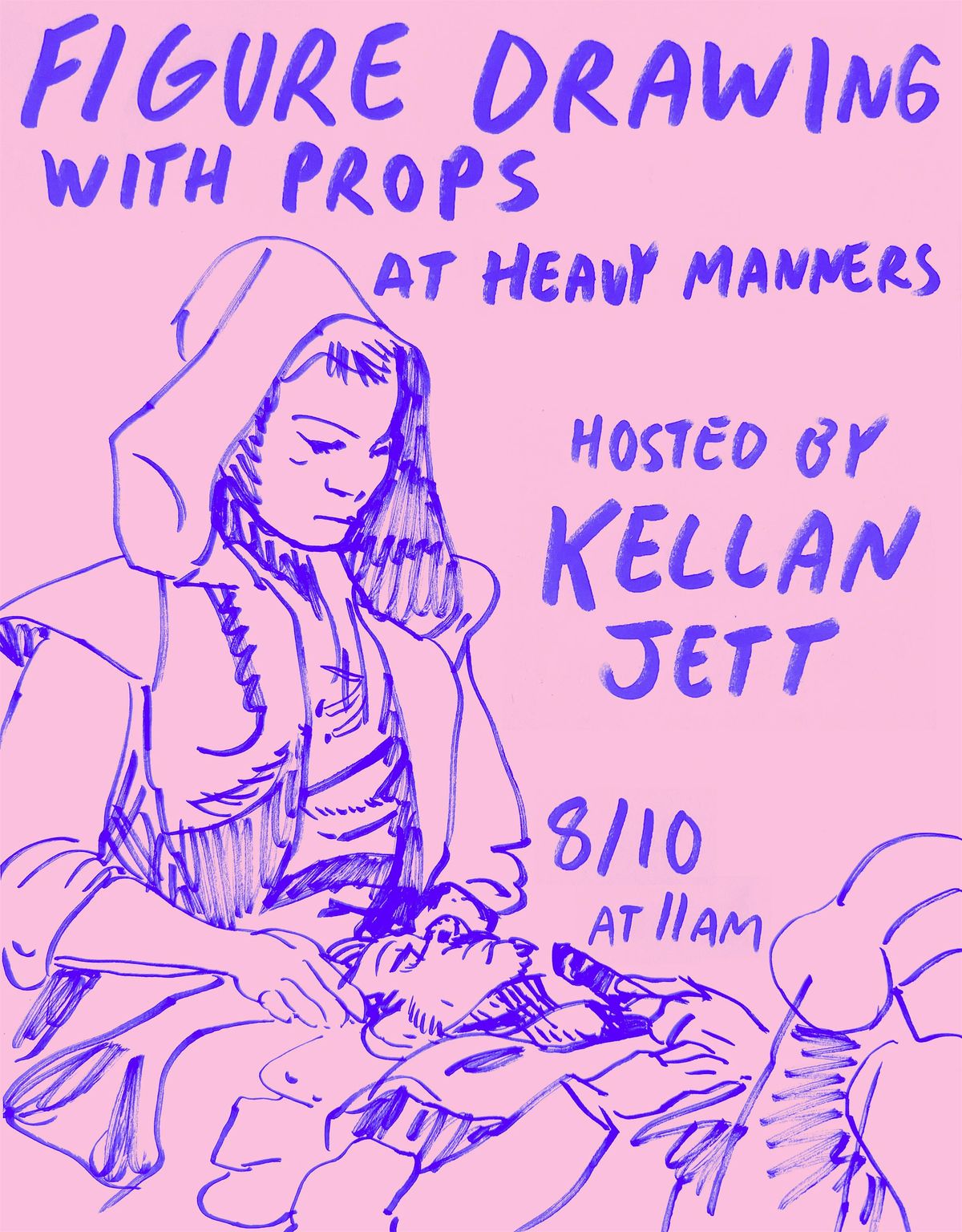 Figure Drawing with Props  at Heavy Manners Hosted by Kellan Jett (8/10), 10 August | Event in Los Angeles