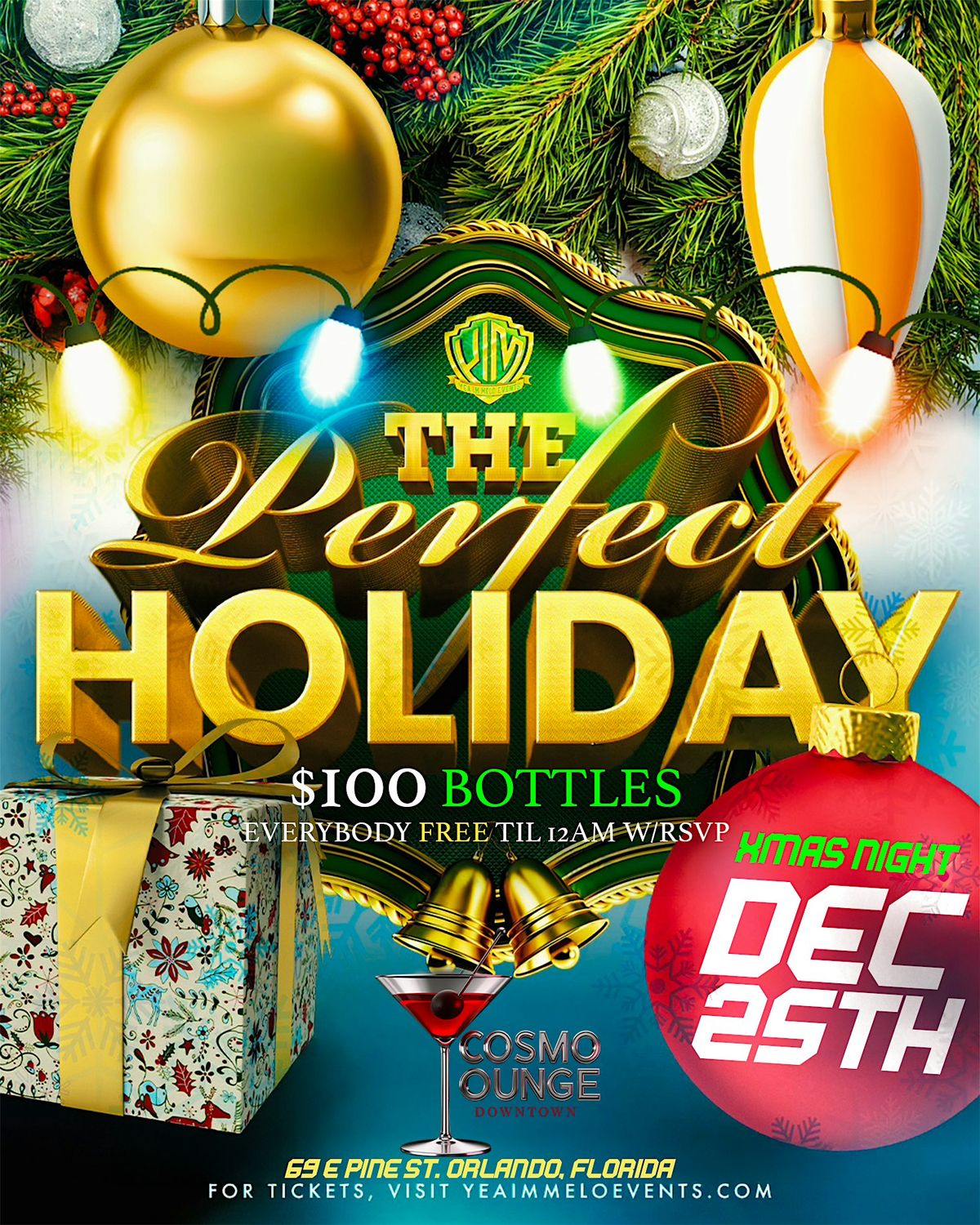 THE PERFECT HOLIDAY PARTY - Cosmo Lounge DT, 25 December | Event in Orlando | AllEvents