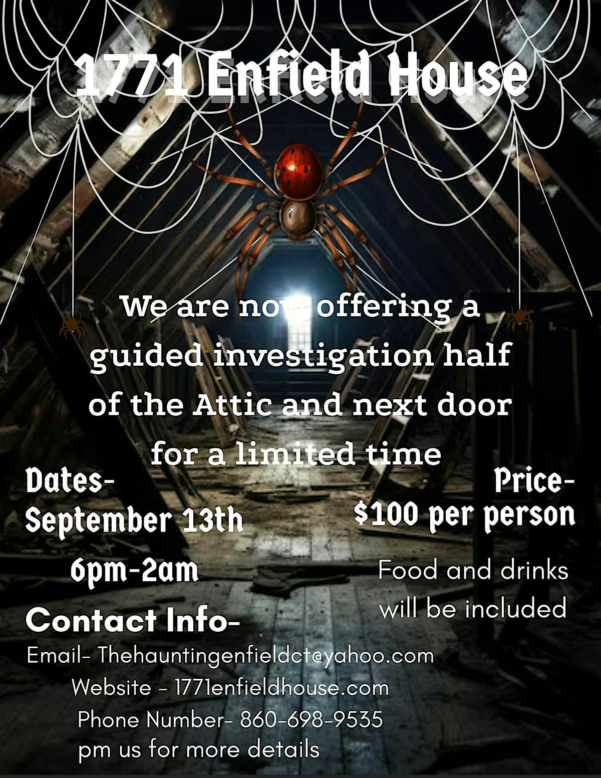 Investigate the attic with The 1771 Enfield House, 13 September | Event in Enfield | AllEvents