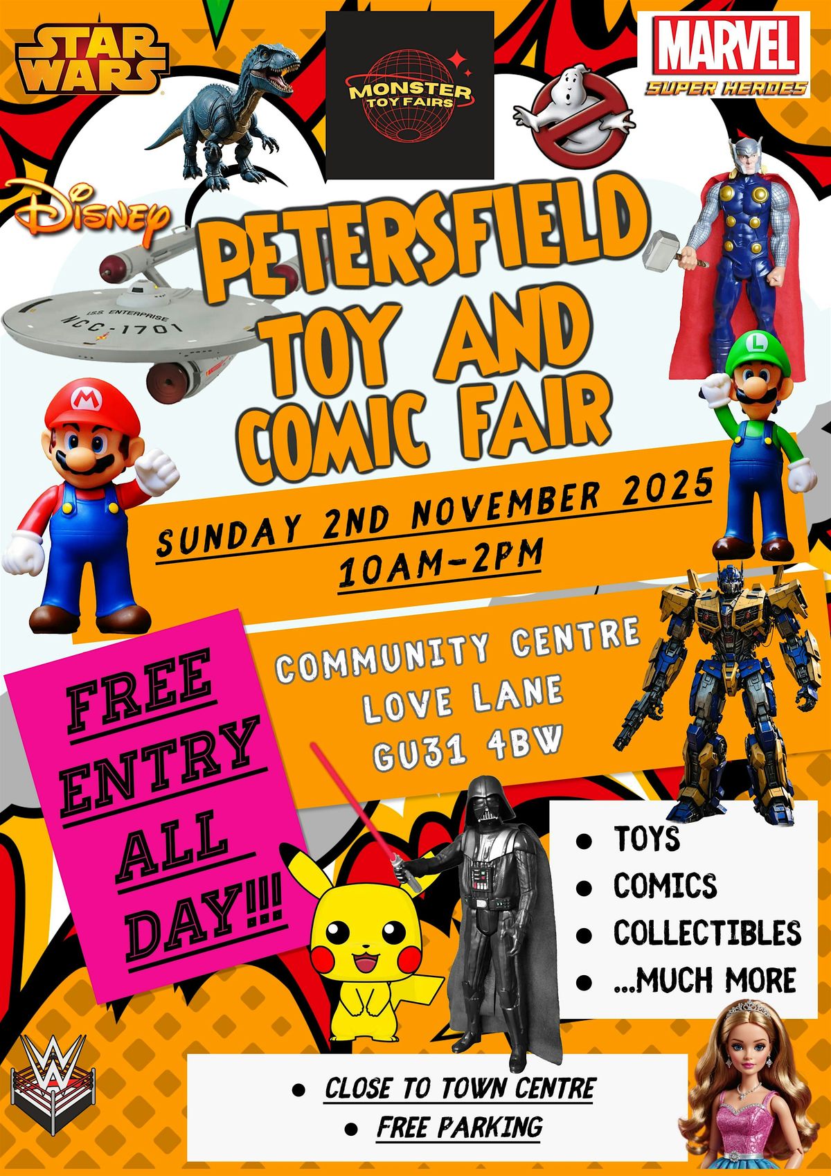 Petersfield Toy and Comic Fair - Sunday 2nd November 2025 (FREE ENTRY), 2 November | Event in Petersfield