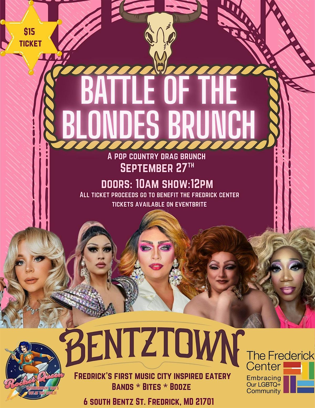 BENTZTOWN Drag Brunch: Benefiting The Frederick Center!, 27 September | Event in Frederick | AllEvents