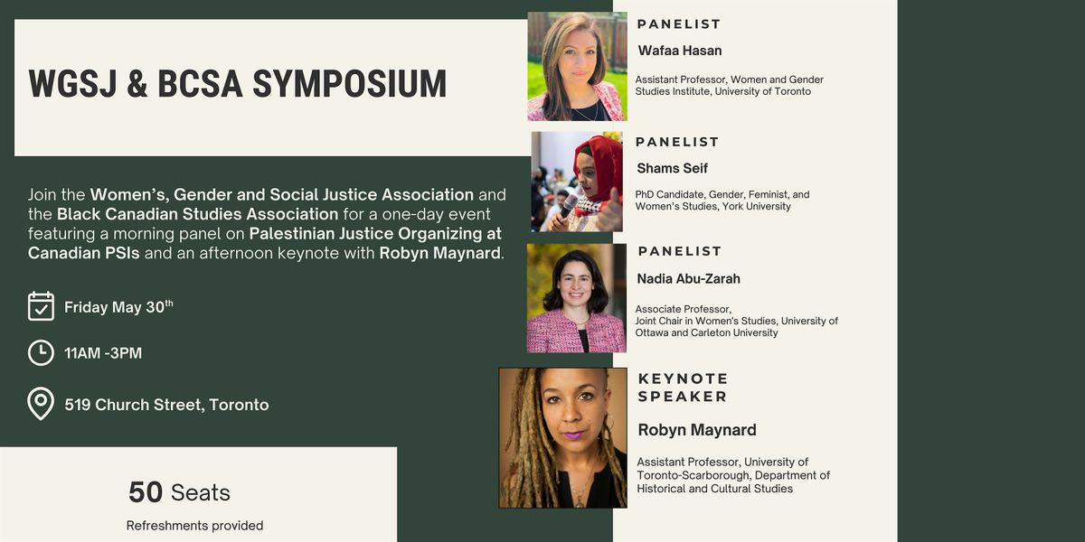 WGSJ & BCSA Symposium, 30 May | Event in Toronto | AllEvents