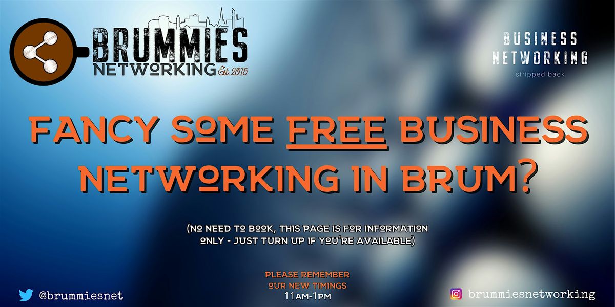Brummies Networking - Free Business Networking, 14 October | Event in Birmingham | AllEvents