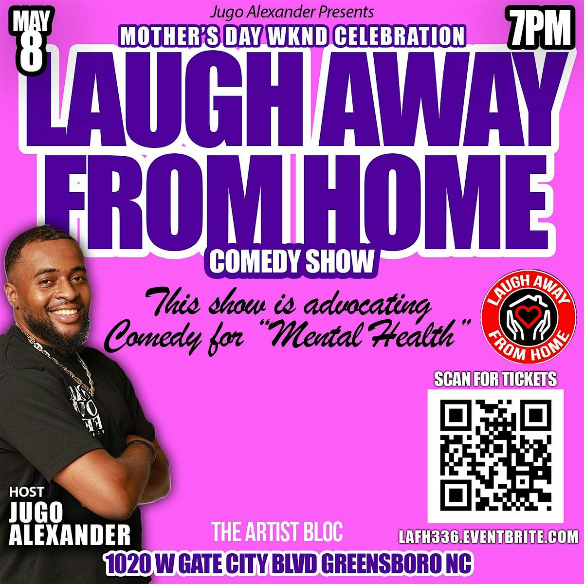LAUGH AWAY FROM HOME: GREENSBORO MOTHERS DAY WKND, 8 May | Event in Greensboro | AllEvents