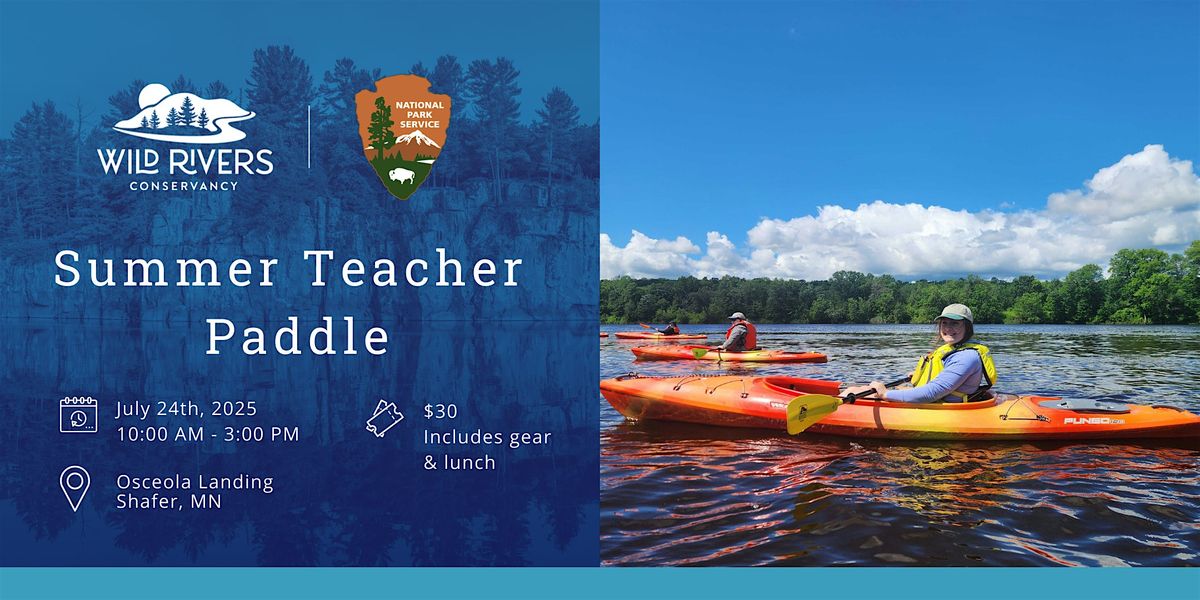 Summer Teacher Paddle, 24 July | Event in Shafer | AllEvents