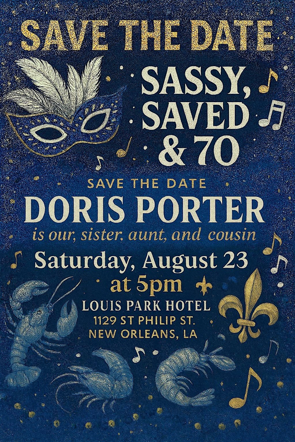 Sassy, Saved, and 70!, 23 August | Event in New Orleans | AllEvents
