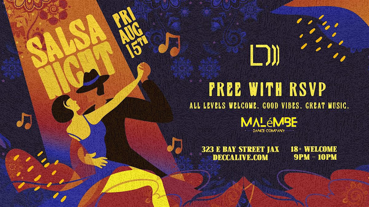 Malémbe Dance Company  - Salsa Dancing Class at DECCA LIVE, 15 August | Event in Jacksonville | AllEvents