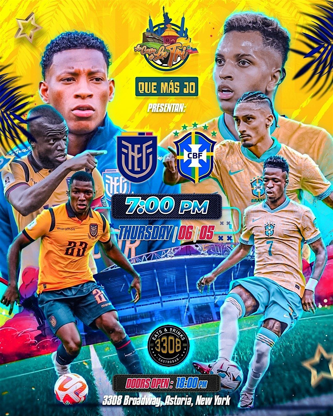 ECUADOR VS BRAZIL | Event in Queens | AllEvents