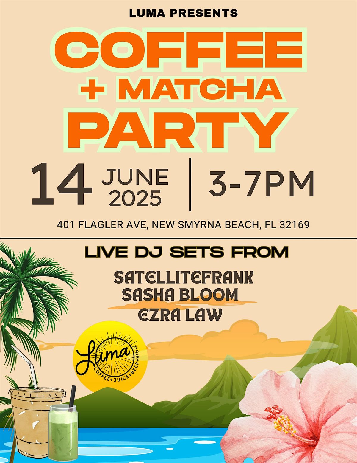Coffee and Matcha Party, 14 June | Event in New Smyrna Beach | AllEvents