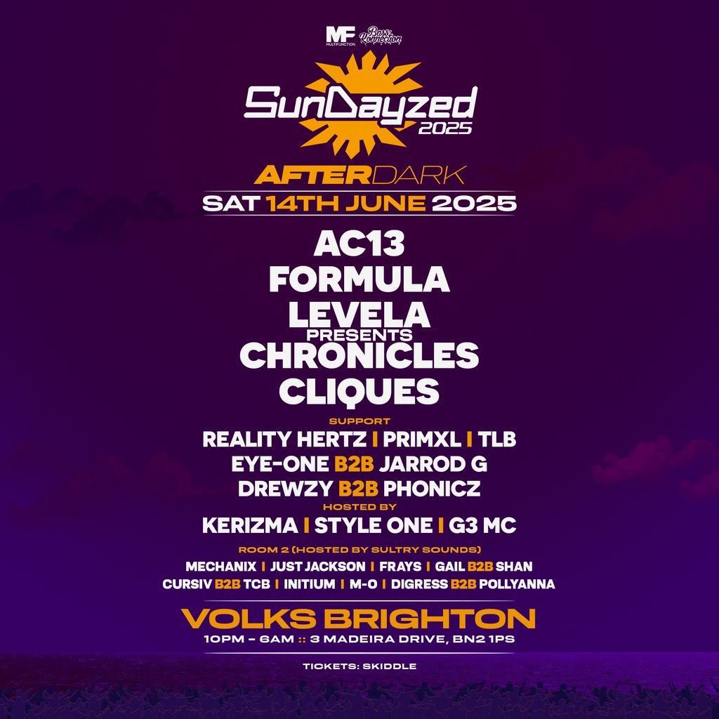 Sundayzed - After Dark - Ac13 , Formula, Levela , Cliques | Event in Brighton | AllEvents