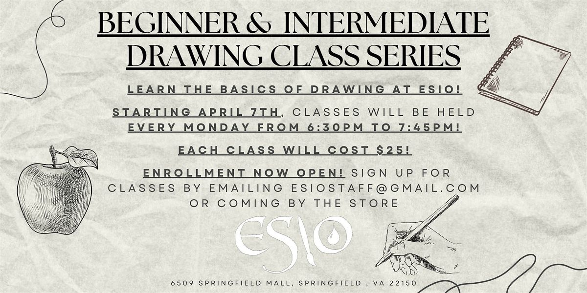 Beginner & Intermediate Drawing Class Series | Event in Springfield | AllEvents