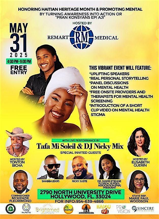 Honoring Haitian Heritage Month & Promoting Mental Health Awareness!, 31 May | Event in Hollywood | AllEvents