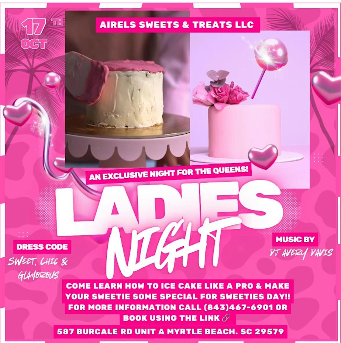 Ladies Night - Sweeties Day Cake Class, 17 October | Event in Myrtle Beach | AllEvents
