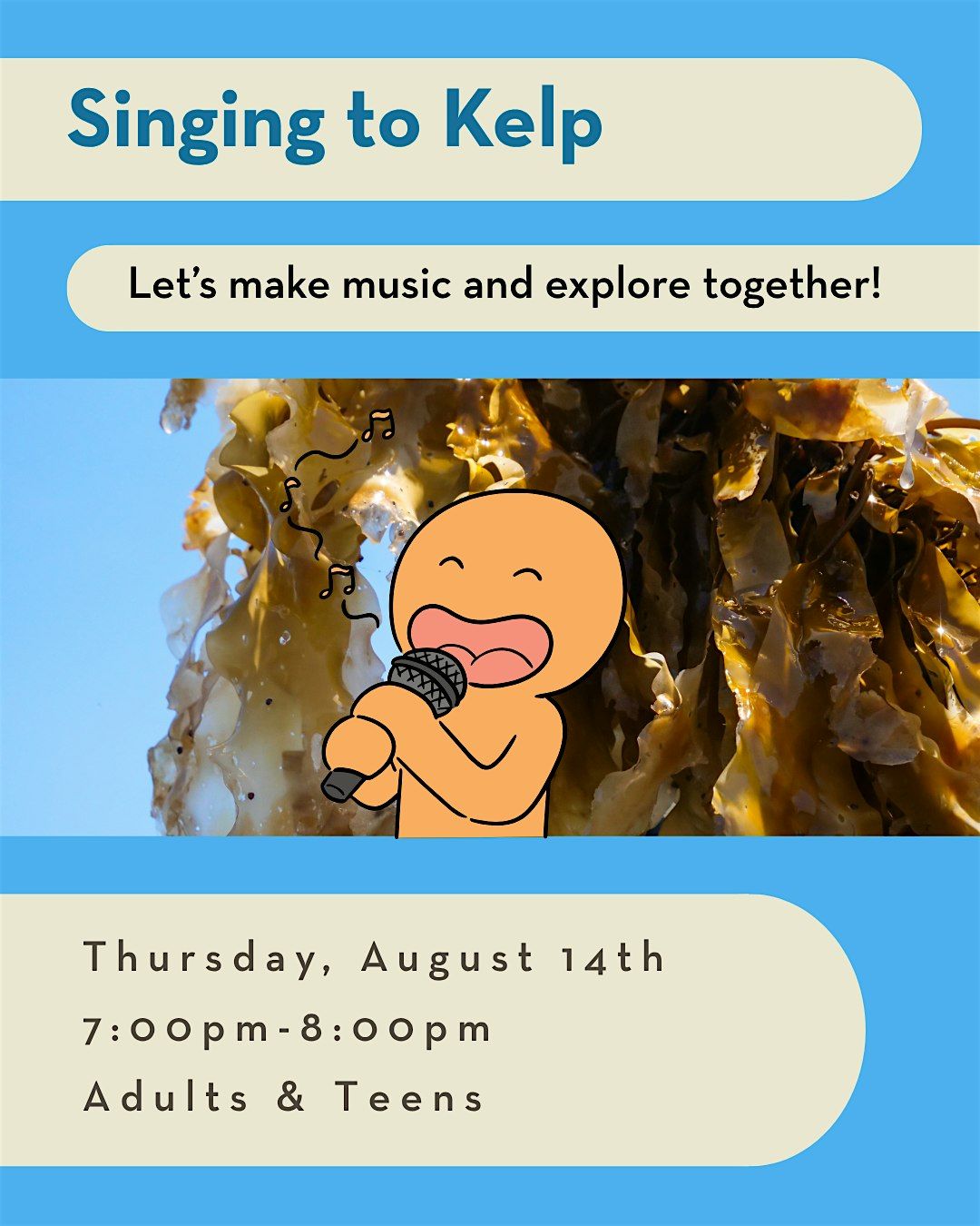 Singing to Kelp (Adults & Teens), 14 August | Event in Wantagh | AllEvents