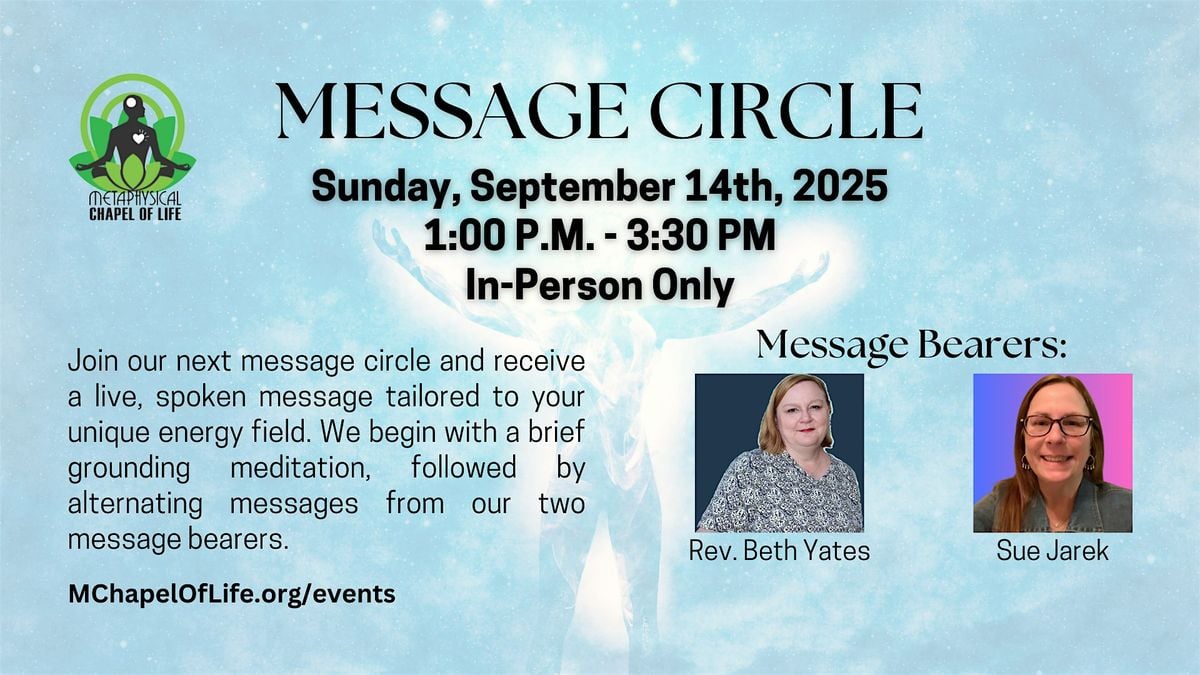 Message Circle, 14 September | Event in Newport News | AllEvents