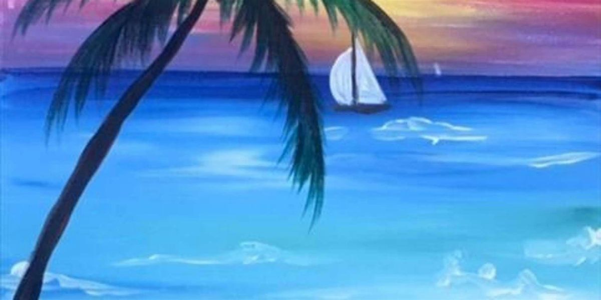 Sunset by Tropical Beach - Paint and Sip by Classpop!™, 28 July | Event in Houston | AllEvents