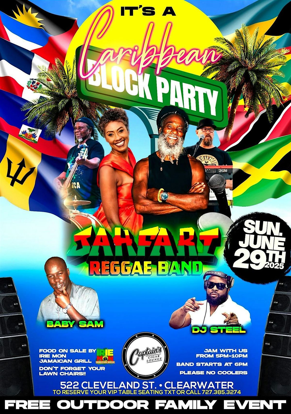 It's A Caribbean Block Party!  Live Music By Jahfari Reggae Band, 29 June | Event in Clearwater | AllEvents