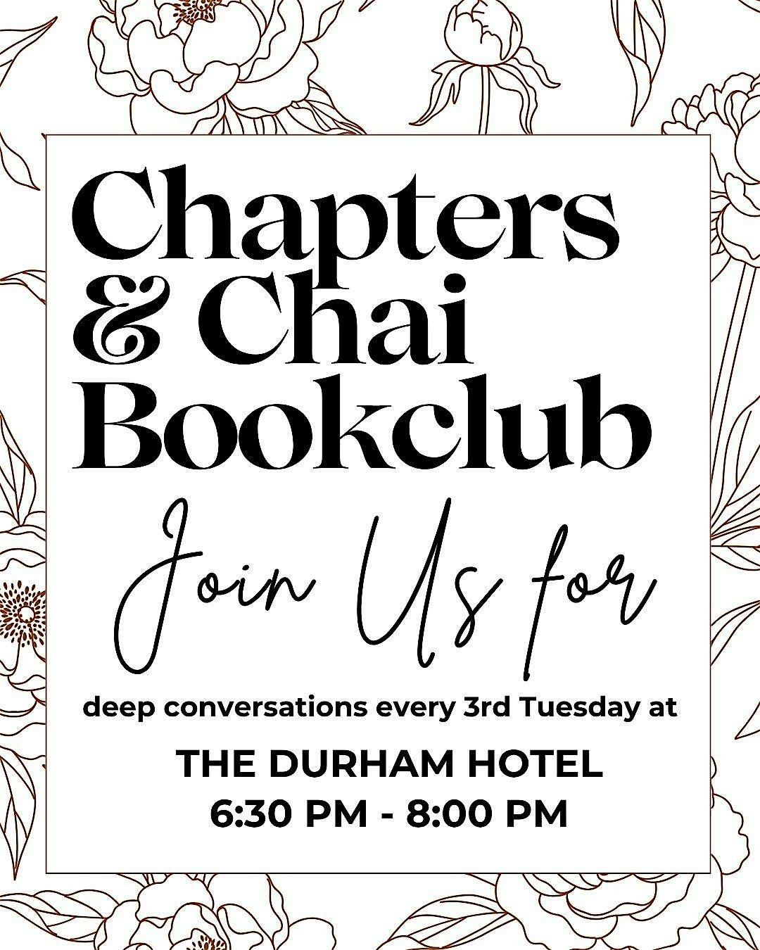 Chapters & Chai Bookclub, 16 December | Event in Durham | AllEvents