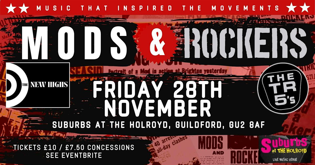 Mods & Rockers night with The New Highs and the TR5's, 28 November | Event in Guildford | AllEvents