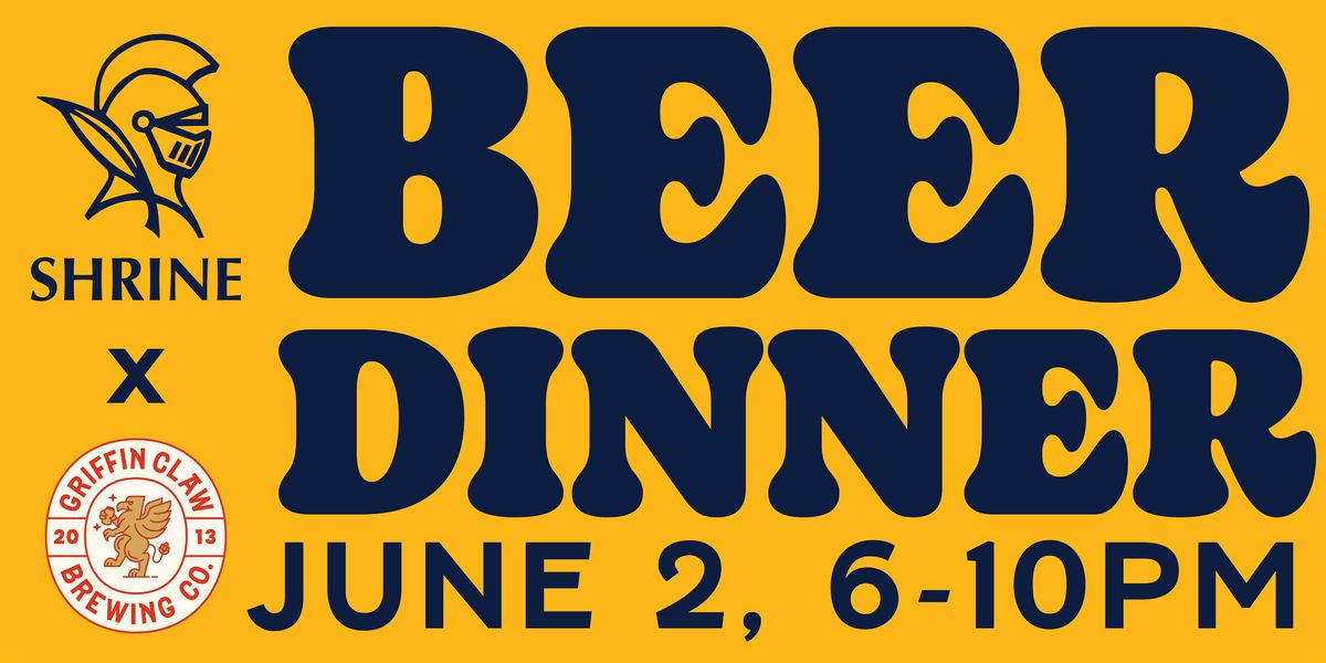 Shrine Knights Griffin Claw Beer Dinner, 2 June | Event in Birmingham | AllEvents