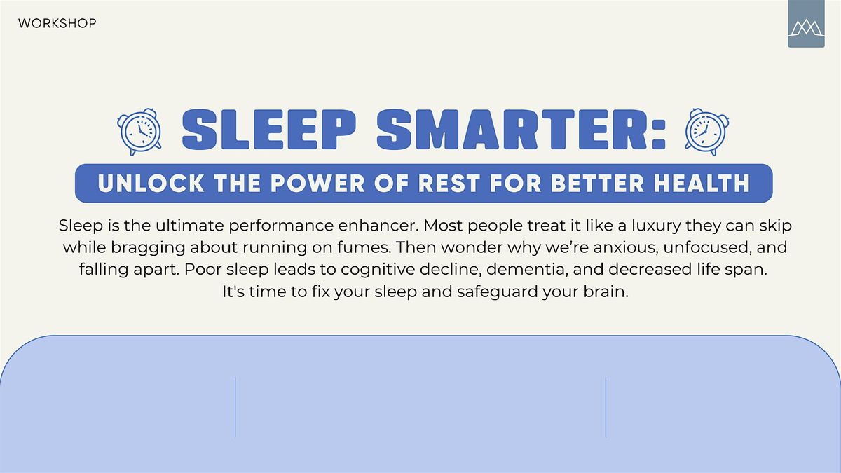 Sleep Smarter Workshop, 3 December | Event in Columbia | AllEvents