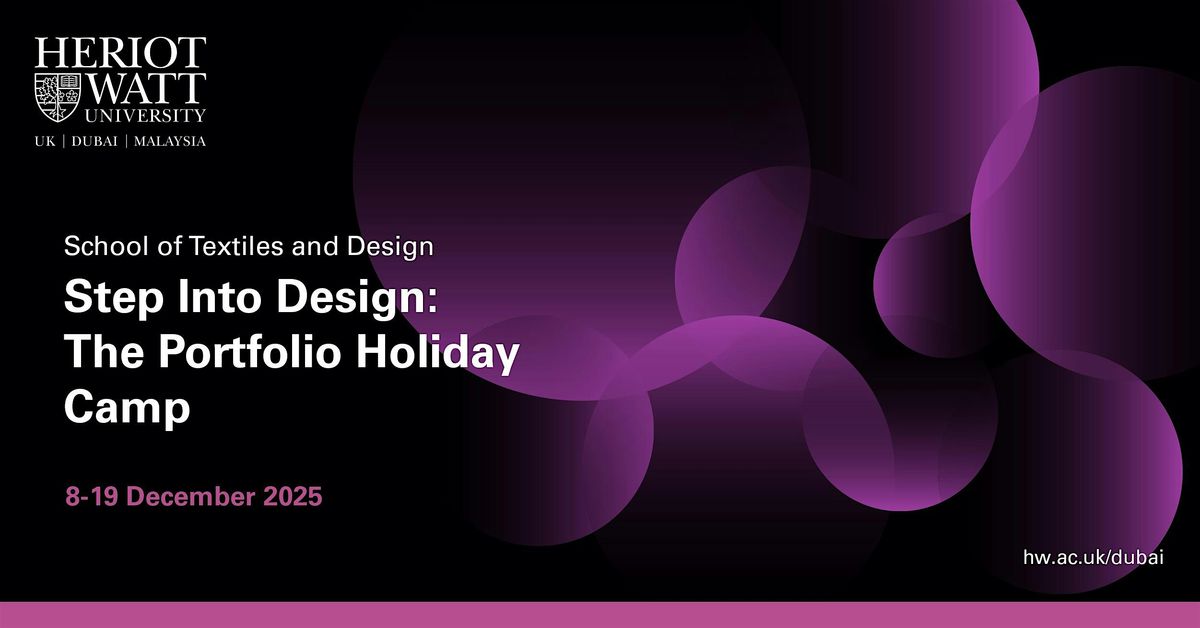 Step Into Design: The Portfolio Holiday Camp, 8 December | Event in Dubai | AllEvents