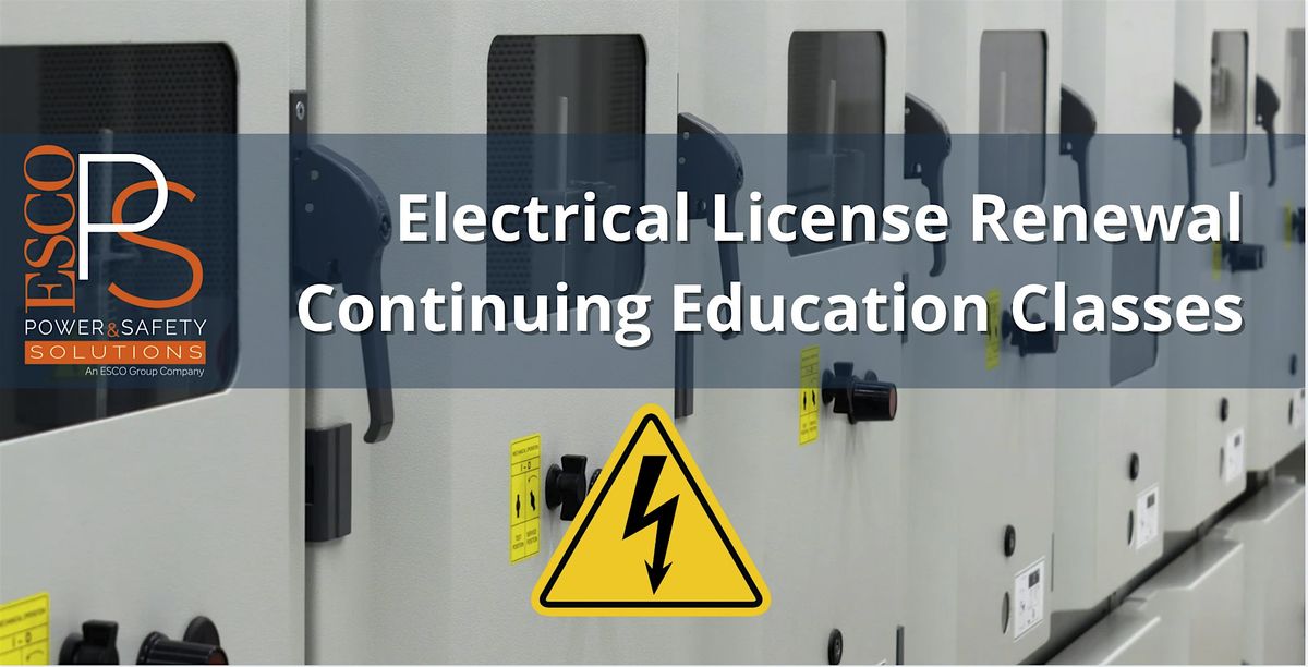 Electrical License Renewal Continuing Education Classes, 26 August | Event in Burlington | AllEvents