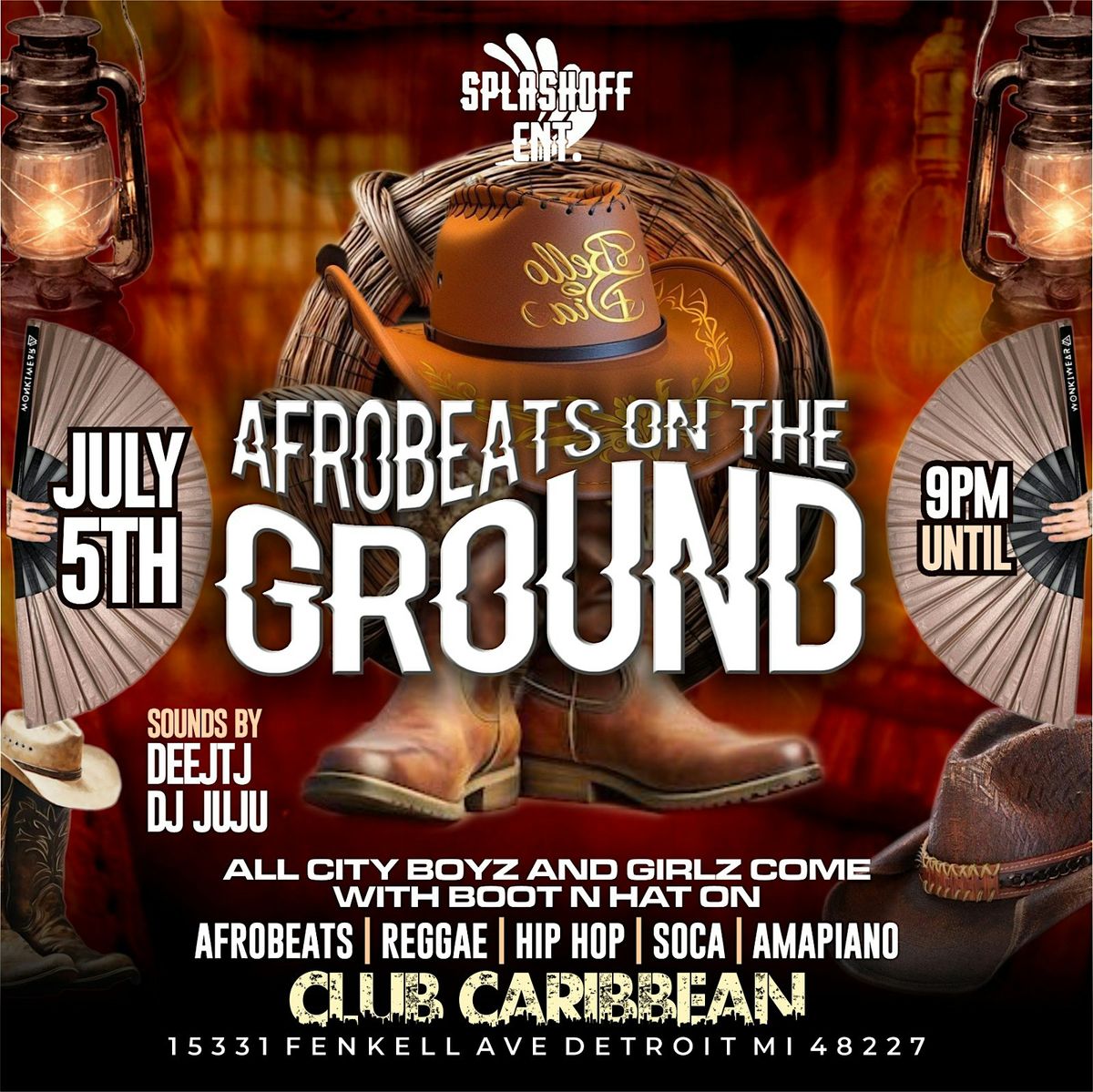 AFROBEATS On The GROUND. Boots And Fan Party, 5 July | Event in Detroit | AllEvents