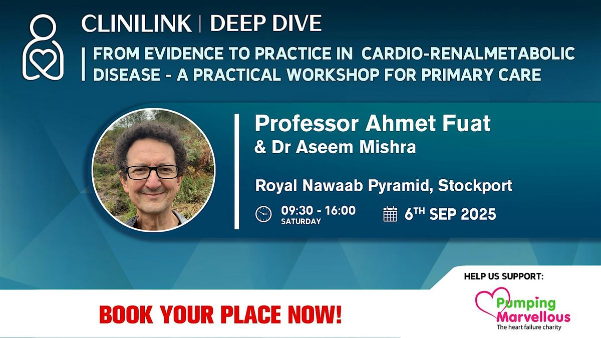 From Evidence To Practice In Cardio-renal-metabolic Disease, 6 September | Event in Stockport | AllEvents