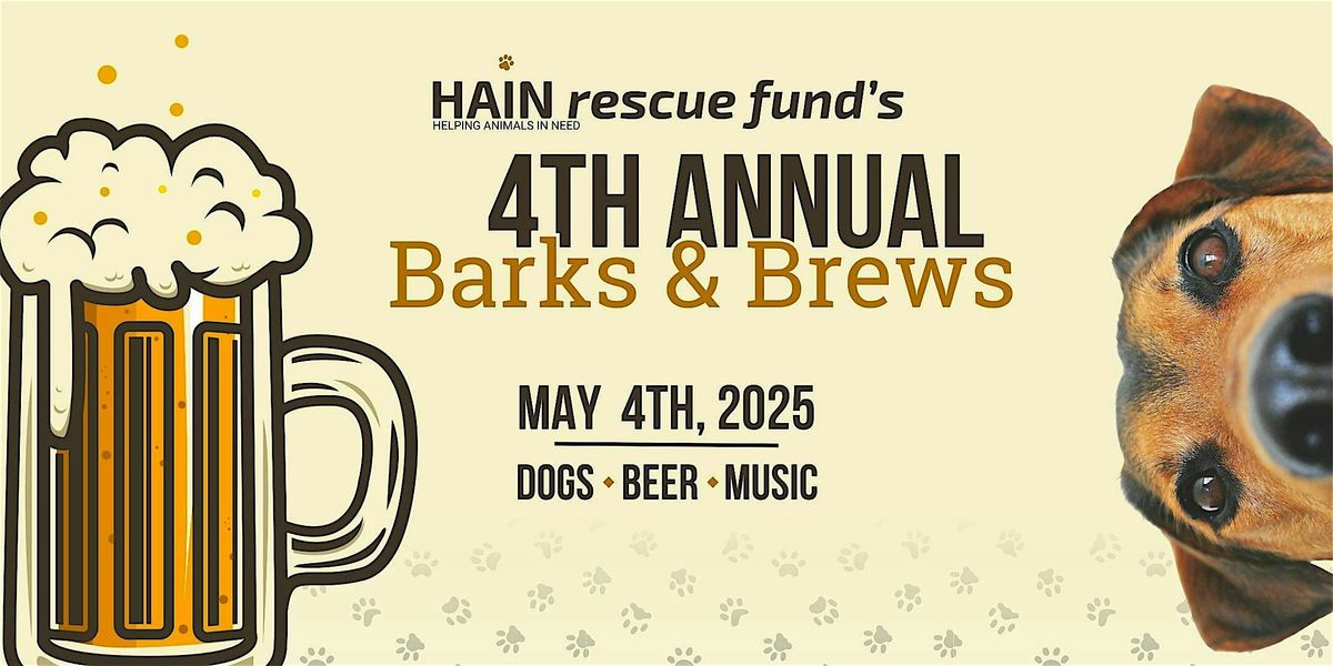 4th Annual Barks and Brews Fundraiser, 4 May | Event in Walnut Creek | AllEvents