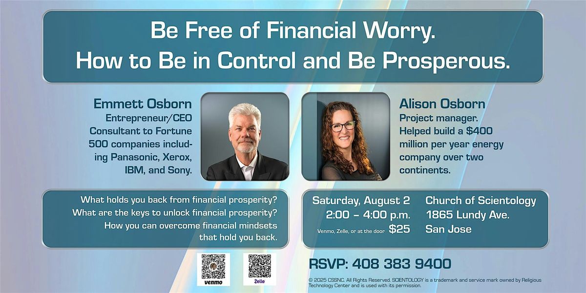 Be Free of Financial Worry, 2 August | Event in San Jose | AllEvents