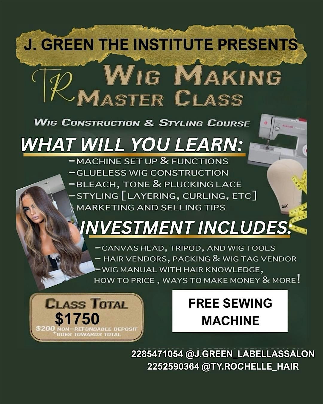 WIG MAKING MASTER CLASS