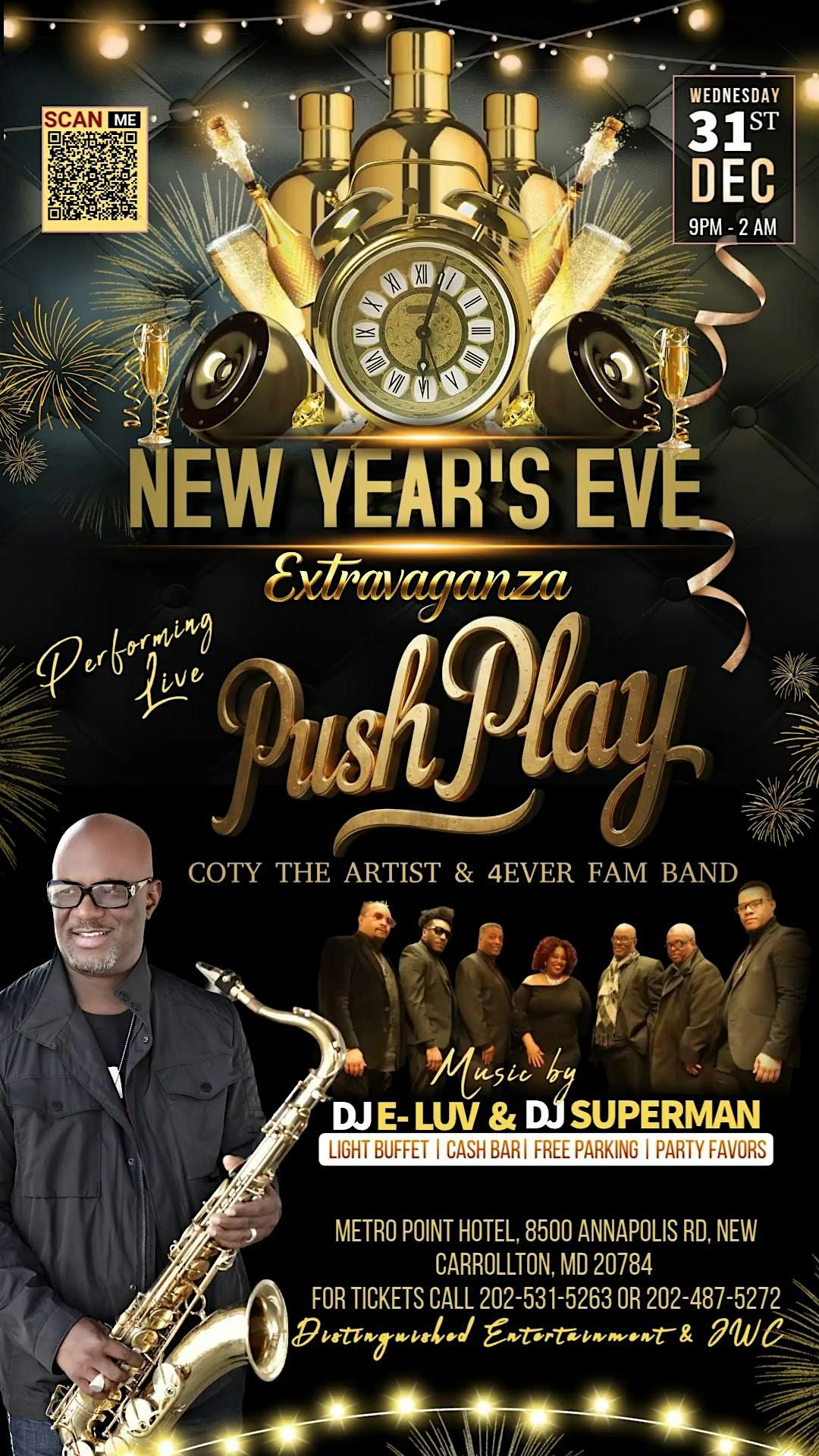 New Year’s Eve celebrate With Push Play & Coty the Artist, 31 December | Event in New Carrollton | AllEvents